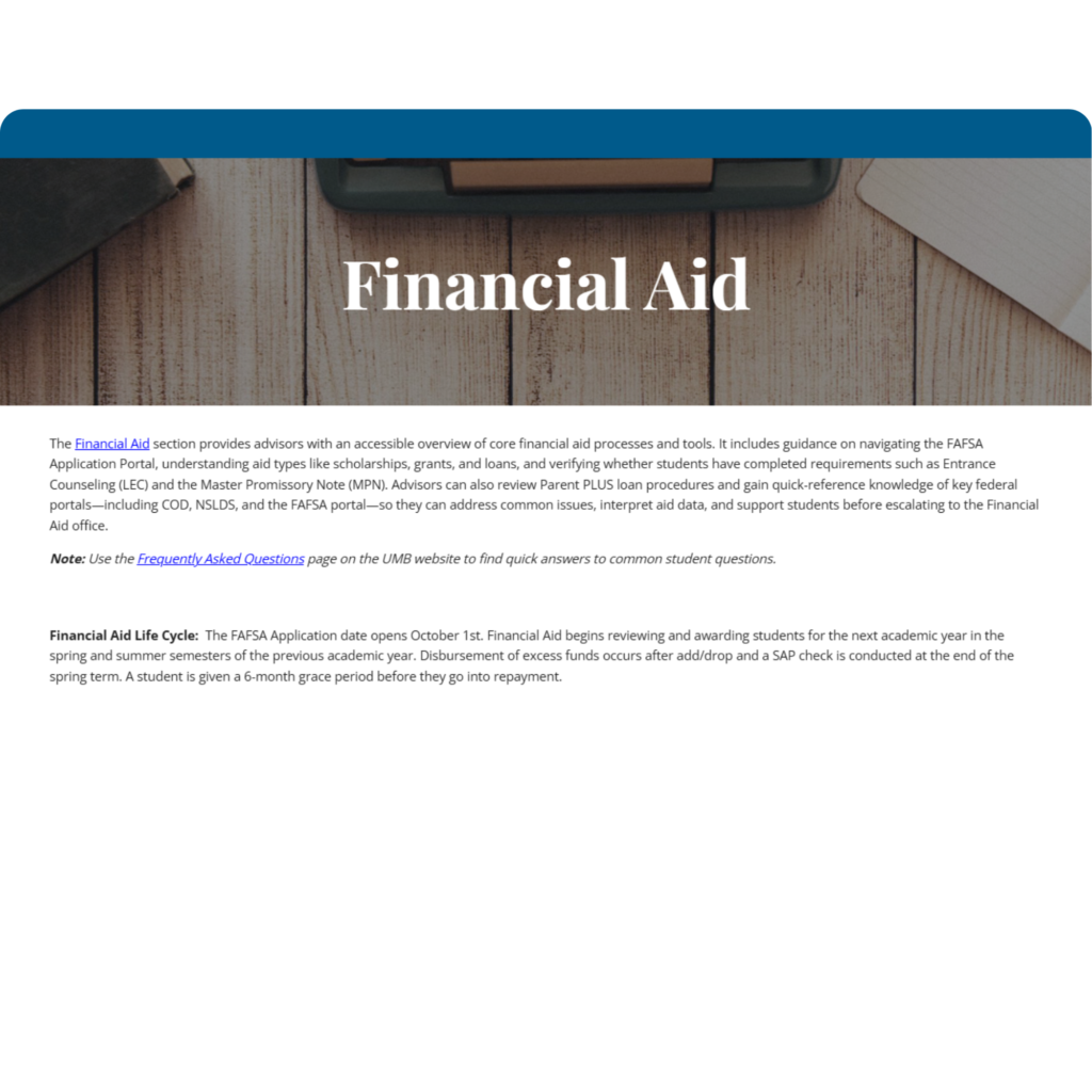 Financial Aid Draft Page