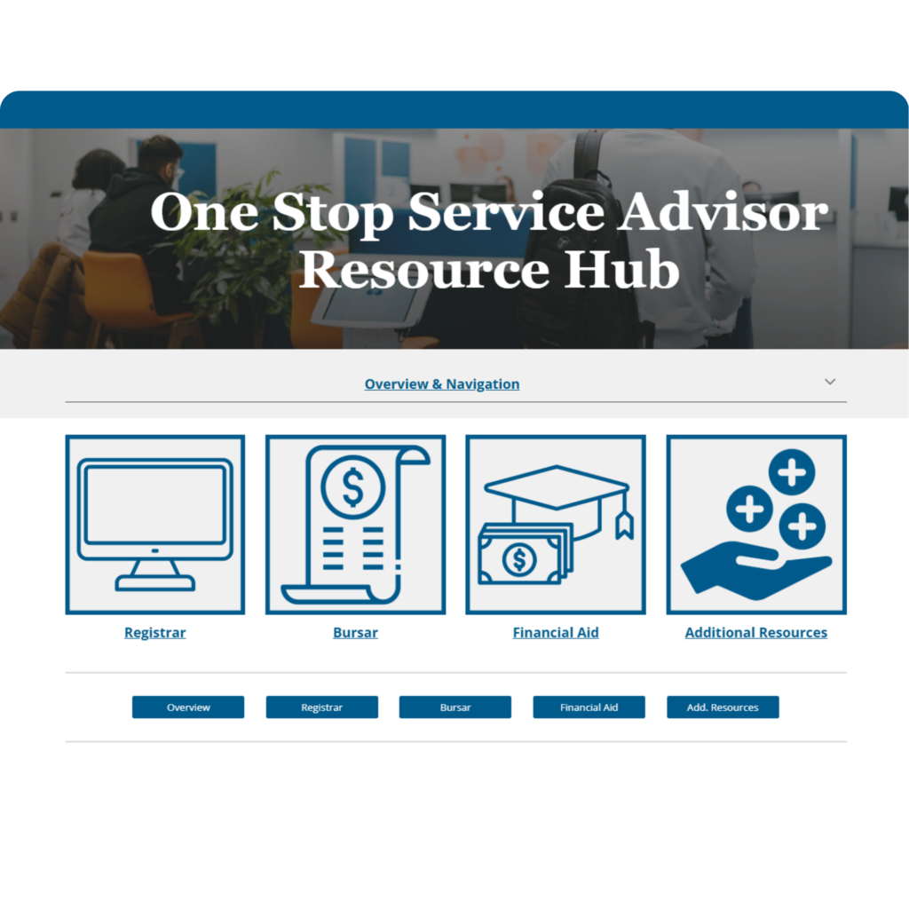 One Stop Resource Hub Final Home Page Screenshot